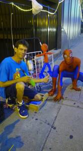 Magic Mike, balloon Spiderman, and SPIDERMAN!